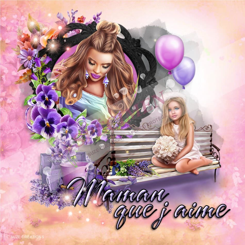 Maman que j'aime — Pensées violettes