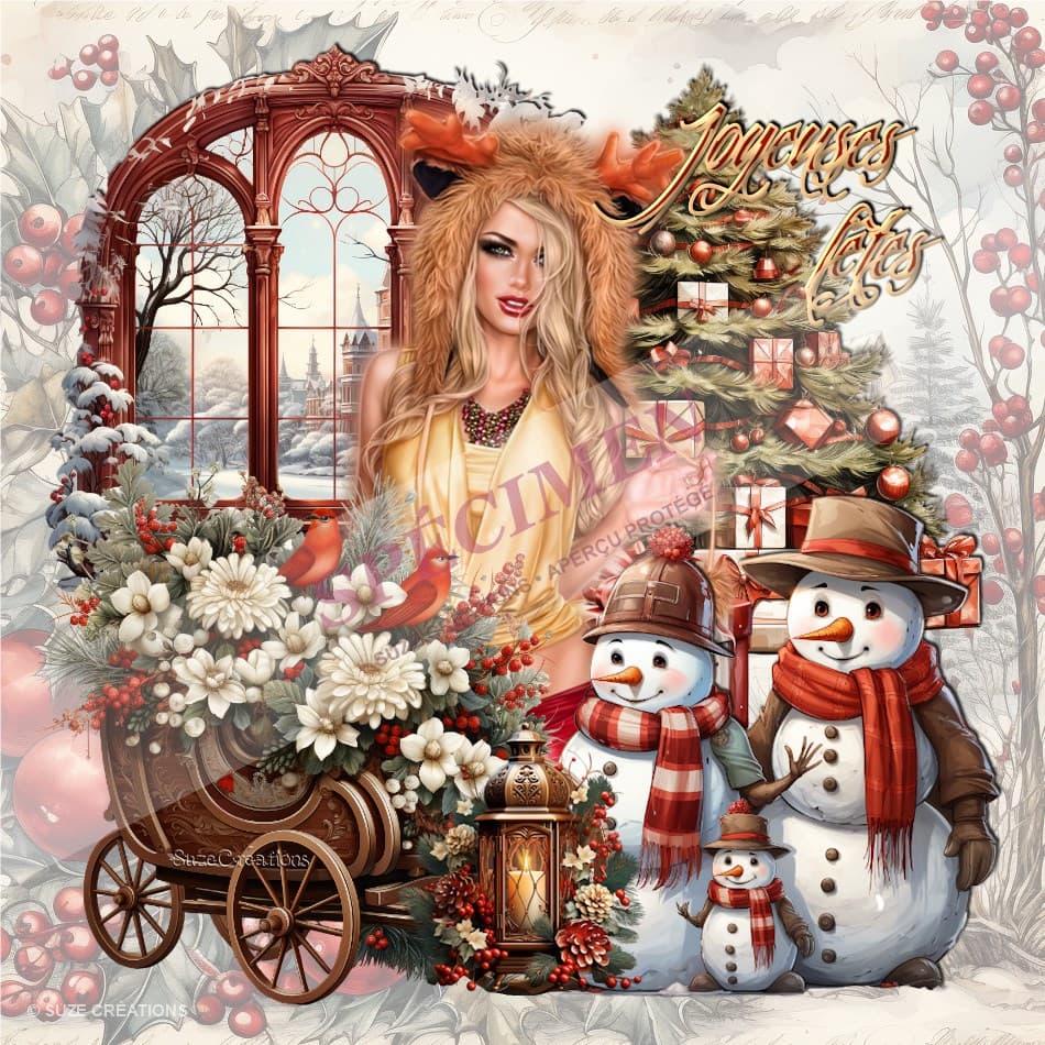Joyeuses fêtes — Bonshommes de neige
