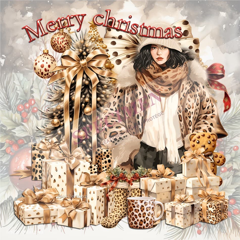 Merry Christmas — Léopard & or