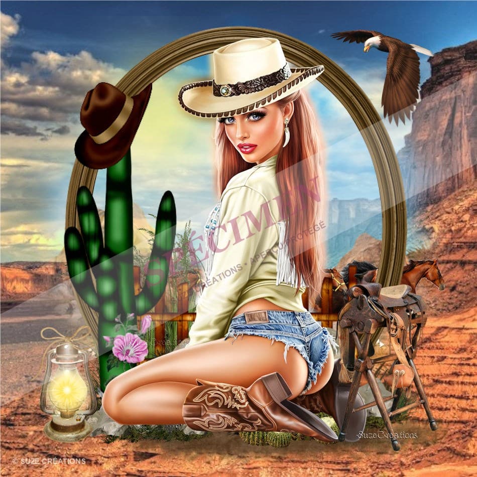 Cowgirl du canyon — Ciel bleu